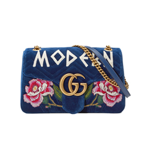 [스페셜오더]GUCCI-443496 1000 구찌 마몽 미디엄 애니멀 스터드 블랙 마틀라세 숄더백