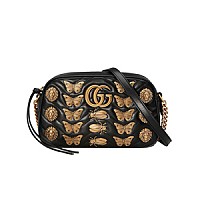[스페셜오더]GUCCI-447632-8179 구찌 GG 마몽 실버메탈릭 펄 디테일 스몰 마틀라세 숄더백