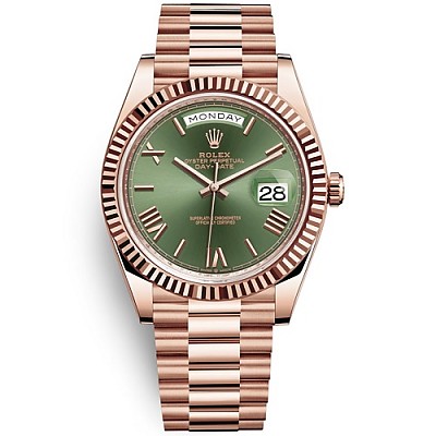 [TW Factory][스페셜오더]ROLEX-228239 롤렉스 데이-데이트 다이아 스틸 그린다이얼 페이크시계 40mm