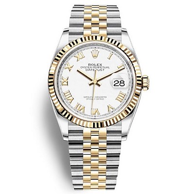 [스페셜오더]ROLEX-롤렉스 데이트저스트 데이트 옐로우 골드 스틸 실버다이얼 콤비시계41mm