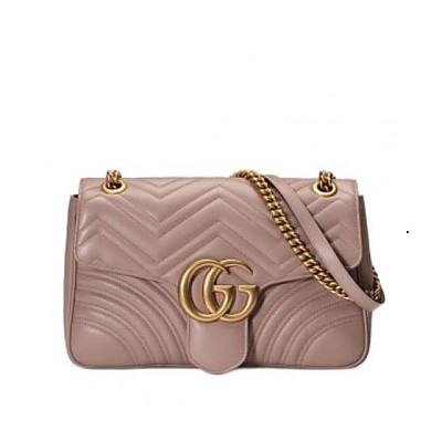 [스페셜오더]GUCCI-443496 1000 구찌 마몽 미디엄 애니멀 스터드 블랙 마틀라세 숄더백