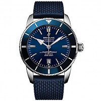 [스페셜오더]BREITLING-브라이틀링 슈퍼오션 II 건 블루 스틸 러버스트랩 워치44mm