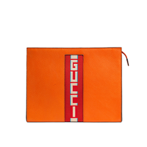 [스페셜오더]GUCCI-475316 1094 구찌 블랙가죽 스트라이프 파우치