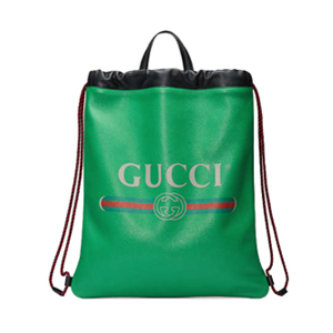 [스페셜오더]GUCCI-494053 8831 구찌 그린 가죽 구찌 로고 드로우스트링 백팩