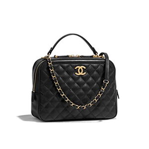 [스페셜오더]CHANEL-A57906 샤넬 버건디 카프스킨 골드메탈 미디엄 코스메틱 케이스