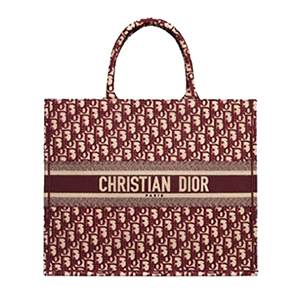 DIOR-디올 에크루/그레이 Oblique 자수 Dior Book Tote 라지 토트백 42cm - M1286ZRIW_M20I