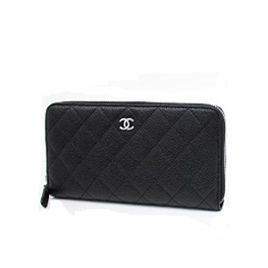 [스페셜오더]CHANEL-A50097 샤넬 클래식 캐비어 실버 메탈 지퍼 지갑