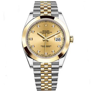 [스페셜오더]ROLEX-롤렉스 데이트저스트 데이트 옐로우 골드 스틸 실버다이얼 콤비시계41mm