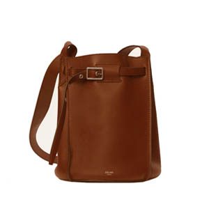 [스페셜오더]CELINE-183343 셀린느 브라운 카프스킨 롱 스트랩 버킷백