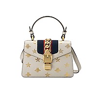 [스페셜오더]GUCCI-470270 8605 구찌 실비 화이트가죽 미니 탑핸들백