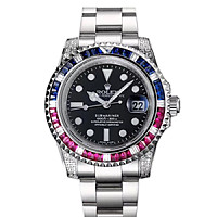 [스페셜오더]ROLEX-롤렉스 서브마리너 스틸 옐로우골드 블루/핑크사파이어 베젤 블랙다이얼 워치40mm