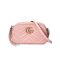 [스페셜오더]GUCCI-447632-8179 구찌 GG 마몽 실버메탈릭 펄 디테일 스몰 마틀라세 숄더백