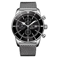 [스페셜오더]BREITLING-브라이틀링 슈퍼오션 II 건 블루 스틸 러버스트랩 워치44mm