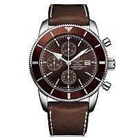 [스페셜오더]BREITLING-브라이틀링 슈퍼오션 II 건 블루 스틸 러버스트랩 워치44mm